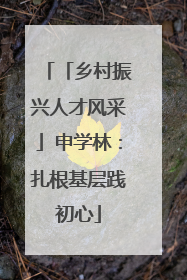 「乡村振兴人才风采」申学林：扎根基层践初心