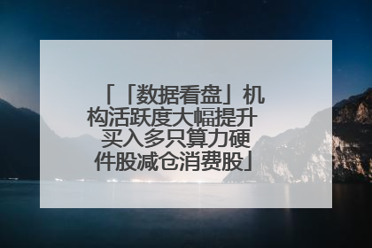 「数据看盘」机构活跃度大幅提升 买入多只算力硬件股减仓消费股