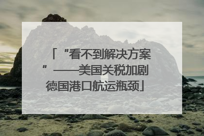 “看不到解决方案”——美国关税加剧德国港口航运瓶颈