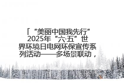“美丽中国我先行” 2025年“六·五”世界环境日电网环保宣传系列活动——多场景联动，共筑生态发展新图景