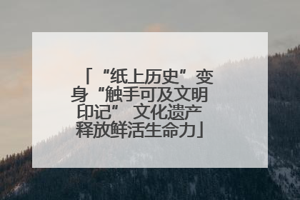 “纸上历史”变身“触手可及文明印记” 文化遗产释放鲜活生命力