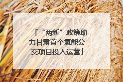 “两新”政策助力甘肃首个氢能公交项目投入运营