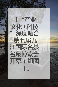 “产业+文化+科技”深度融合 第七届九江国际名茶名泉博览会开幕（组图）