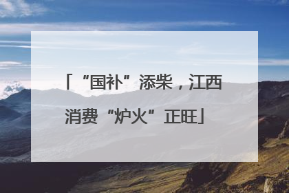 “国补”添柴，江西消费“炉火”正旺