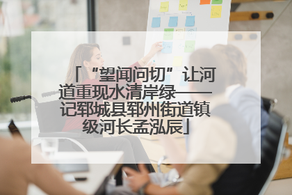 “望闻问切”让河道重现水清岸绿——记郓城县郓州街道镇级河长孟泓辰