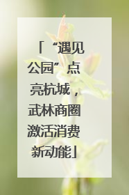 “遇见公园”点亮杭城，武林商圈激活消费新动能