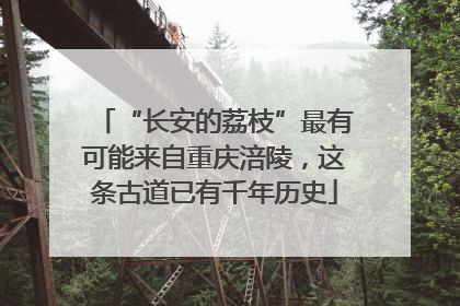 “长安的荔枝”最有可能来自重庆涪陵，这条古道已有千年历史