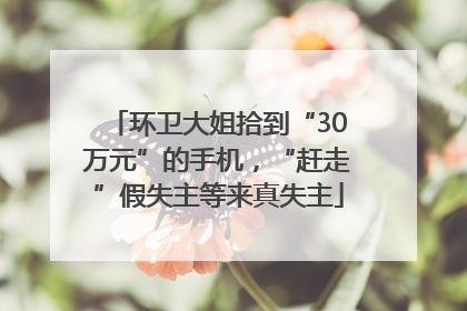 环卫大姐拾到“30万元”的手机，“赶走”假失主等来真失主