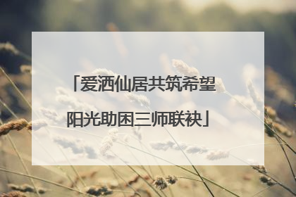 爱洒仙居共筑希望 阳光助困三师联袂