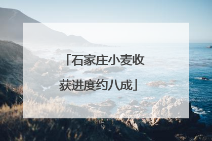 石家庄小麦收获进度约八成