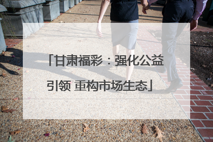 甘肃福彩：强化公益引领 重构市场生态