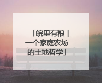皖里有粮｜一个家庭农场的土地哲学