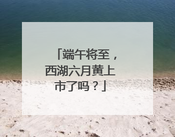 端午将至，西湖六月黄上市了吗？