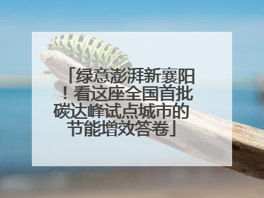 绿意澎湃新襄阳！看这座全国首批碳达峰试点城市的节能增效答卷