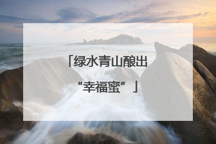绿水青山酿出“幸福蜜”