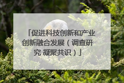 促进科技创新和产业创新融合发展（调查研究 凝聚共识）