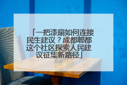 一把漆扇如何连接民生建议？成都郫都这个社区探索人民建议征集新路径