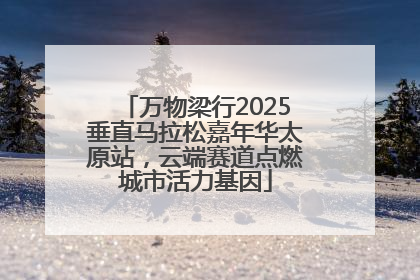 万物梁行2025垂直马拉松嘉年华太原站，云端赛道点燃城市活力基因