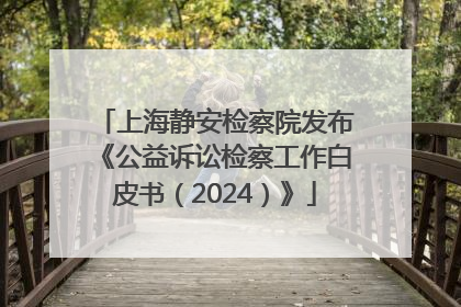 上海静安检察院发布《公益诉讼检察工作白皮书（2024）》