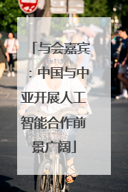与会嘉宾：中国与中亚开展人工智能合作前景广阔