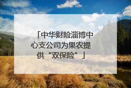 中华财险淄博中心支公司为果农提供“双保险”
