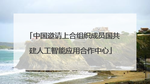 中国邀请上合组织成员国共建人工智能应用合作中心