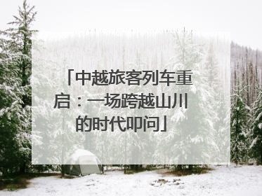 中越旅客列车重启：一场跨越山川的时代叩问