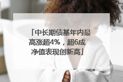 中长期债基年内最高涨超4%，超6成净值表现创新高