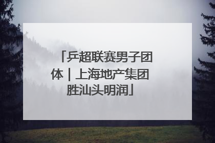 乒超联赛男子团体｜上海地产集团胜汕头明润