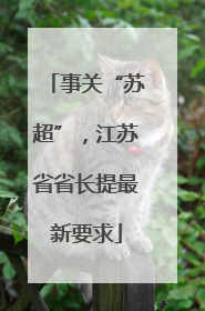 事关“苏超”，江苏省省长提最新要求