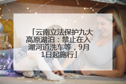 云南立法保护九大高原湖泊：禁止在入湖河道洗车等，9月1日起施行