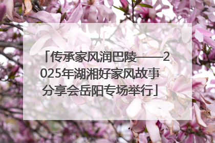 传承家风润巴陵——2025年湖湘好家风故事分享会岳阳专场举行