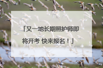 又一地长期照护师即将开考 快来报名！