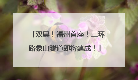 双层！福州首座！二环路象山隧道即将建成！