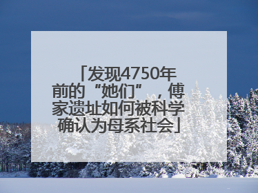 发现4750年前的“她们”，傅家遗址如何被科学确认为母系社会