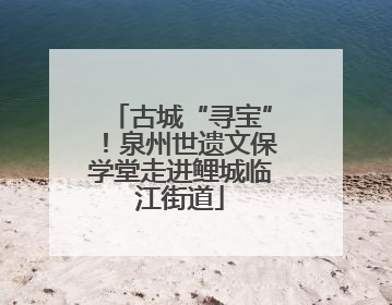 古城“寻宝”！泉州世遗文保学堂走进鲤城临江街道