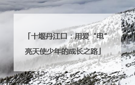 十堰丹江口：用爱“电”亮天使少年的成长之路