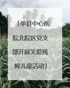 单县中心医院北院区党支部开展关爱残障儿童活动