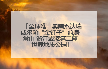 全球唯一奥陶系达瑞威尔阶“金钉子”藏身常山 浙江或添第二座世界地质公园