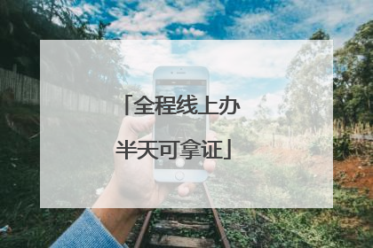 全程线上办 半天可拿证