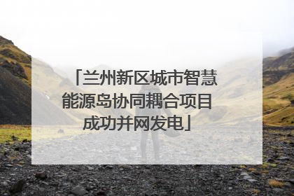 兰州新区城市智慧能源岛协同耦合项目成功并网发电