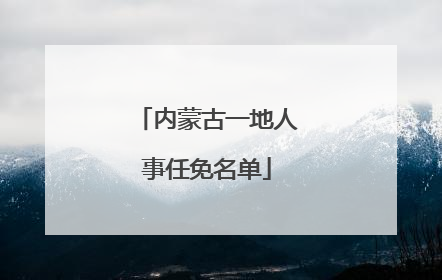 内蒙古一地人事任免名单