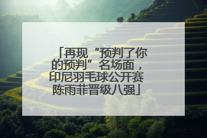 再现“预判了你的预判”名场面，印尼羽毛球公开赛陈雨菲晋级八强