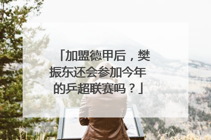 加盟德甲后，樊振东还会参加今年的乒超联赛吗？