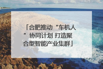 合肥推动“车机人”协同计划 打造聚合型智能产业集群