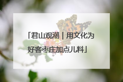 君山观潮｜用文化为好客枣庄加点儿料