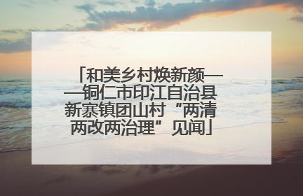和美乡村焕新颜——铜仁市印江自治县新寨镇团山村“两清两改两治理”见闻
