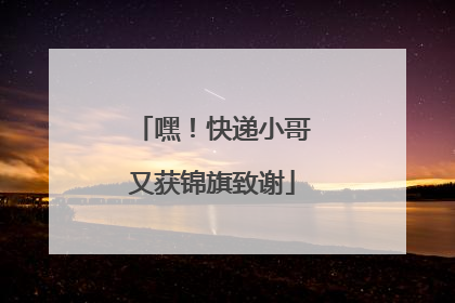 嘿！快递小哥又获锦旗致谢