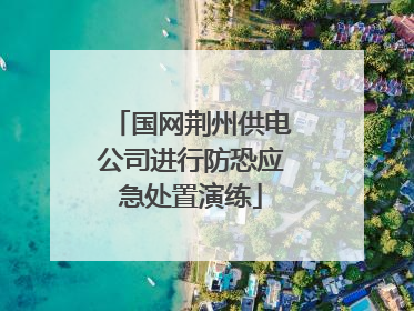 国网荆州供电公司进行防恐应急处置演练