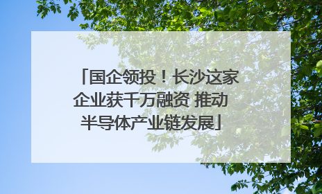 国企领投！长沙这家企业获千万融资 推动半导体产业链发展